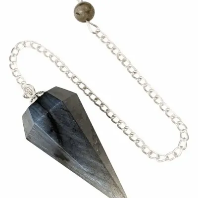 Bijoux - Pendule Labradorite conique 6 faces - ARABESK