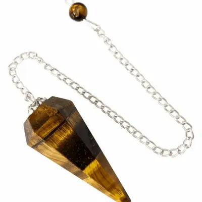 Jewelry - 6-Facet Conical Tiger's Eye Pendulum - ARABESK