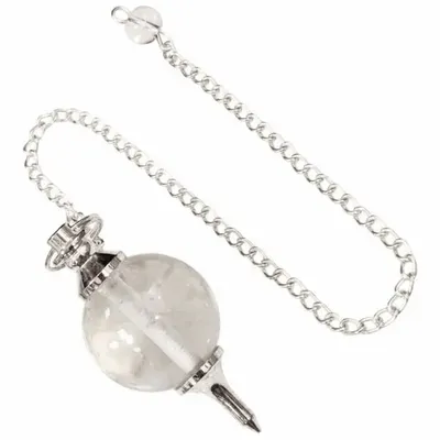 Bijoux - Pendule sphère Cristal de Roche 4cm - ARABESK