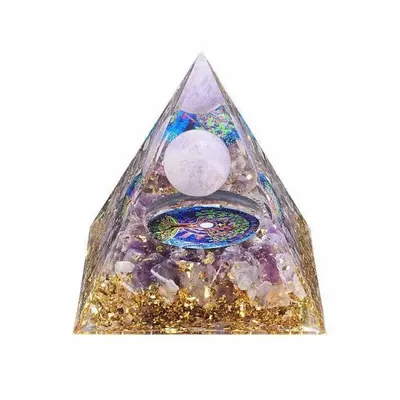 Objets de décoration - Orgonite Pyramide Amethyste Arbre de Vie - ARABESK