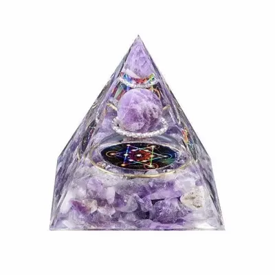 Objets de décoration - Orgonite Pyramide Amethyste Métatron - ARABESK