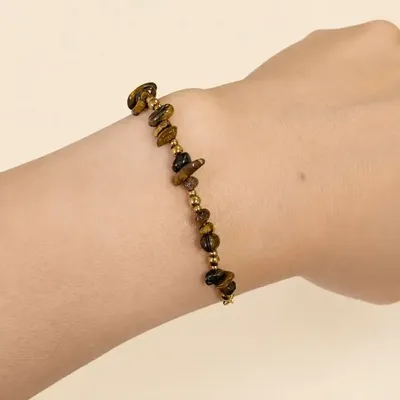 Bracelets - Energy Bracelet, Grade-A Tiger's Eye – Stone Chips - ARABESK