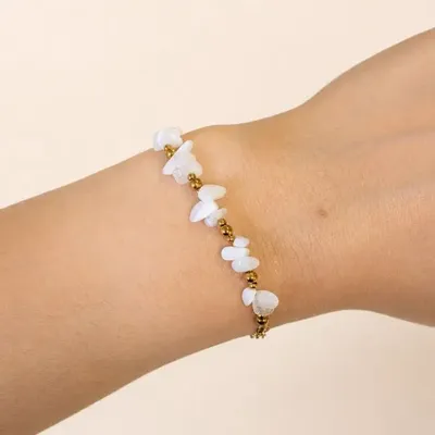 Bracelets - Bracelet Énergie en Pierre de Lune Blanche A – Éclats de Pierre - ARABESK