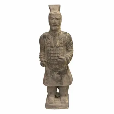 Decorative objects - Black Armored Warrior Terracotta Statue 26cm - ARABESK