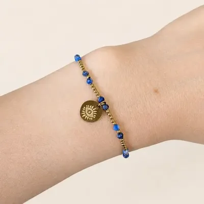 Bracelets - Bracelet Protection en Lapis-Lazuli A – Œil Protecteur - ARABESK
