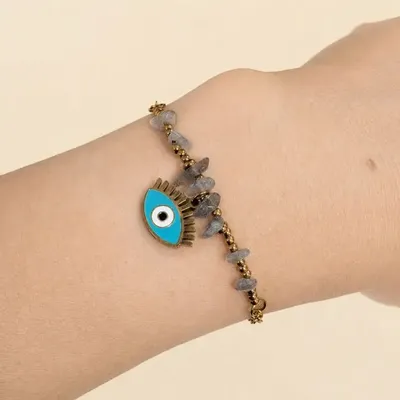 Bracelets - Protection Bracelet, Labradorite – Evil Eye - ARABESK
