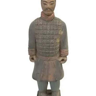 Decorative objects - Antique-Finish Colored Terracotta Warrior Statue 20cm - ARABESK