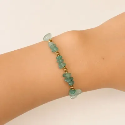 Bracelets - Energy Bracelet, Grade-A Green Aventurine – Stone Chips - ARABESK
