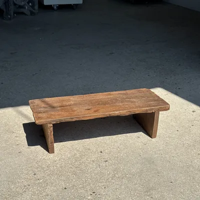 Stools - Small low bench in ancient teak from Indonesia H14 L50 - OFFICE OBJETS