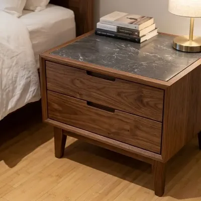 Other tables - Dark grey marble top — 450 × 450 mm - SAGIT
