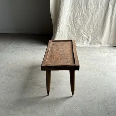 Coffee tables - Coffee table with tapered legs in upcycled antique teak H35 L104 - OFFICE OBJETS