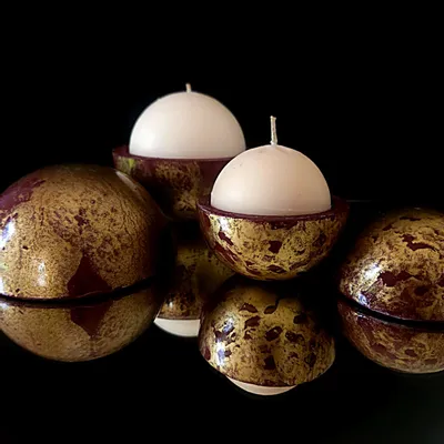 Decorative objects - Globe Classic Candle — Tonka Wood - PONPON CURIOSITAS