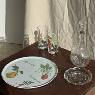 Decorative objects - Vintage flower-shaped molded glass ashtray D14 H2.5 - OFFICE OBJETS