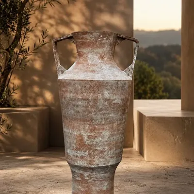 Ornements - AMPHORA I Monumentale — Terre Rouge Patinée - CERAMIC FACTORY