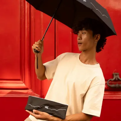 Leather goods - The Mini, eco-friendly umbrella with a patented absorbent cover - BEAU NUAGE