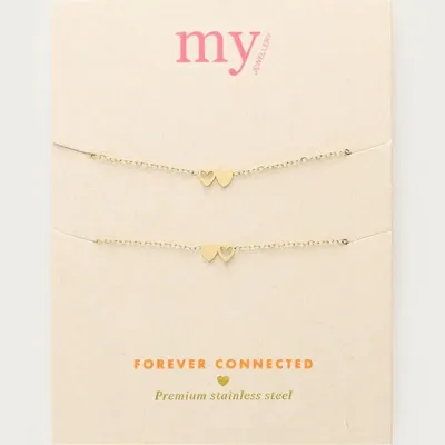 Bracelets - Bracelet set two hearts - MY JEWELLERY