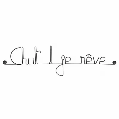 Other wall decoration - Wire Wall Decor\” Shh! I dream\” - Baby/Child - BIJOUX DE MUR
