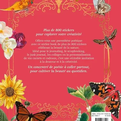 Stationery - Treasury Stickers - Flowers & Butterflies - HACHETTE LIVRE