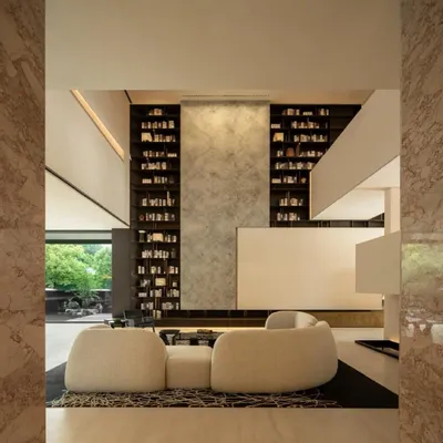 Bibliothèques - Bibliothèquevitrée pleine hauteur - M77