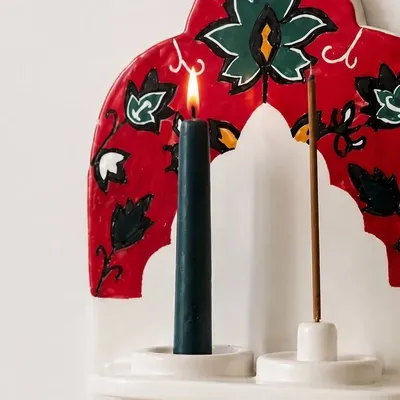 Decorative objects - Niloofar Blossom table candle holder and incense holder - DASTHAA