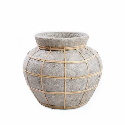 Vases - The Belly Vase - Concrete Natural - M - BAZAR BIZAR LIVING