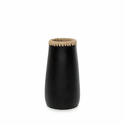 Vases - The Sneaky Vase - Black Natural - M - BAZAR BIZAR LIVING