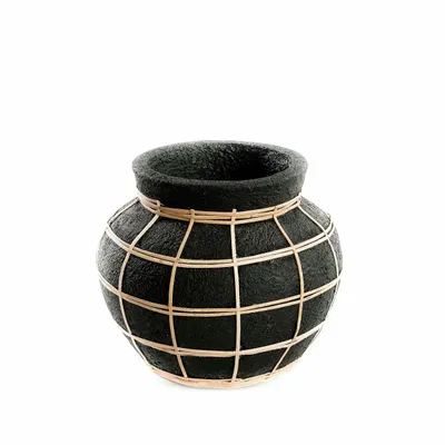 Vases - The Belly Vase - Black Natural - S - BAZAR BIZAR LIVING