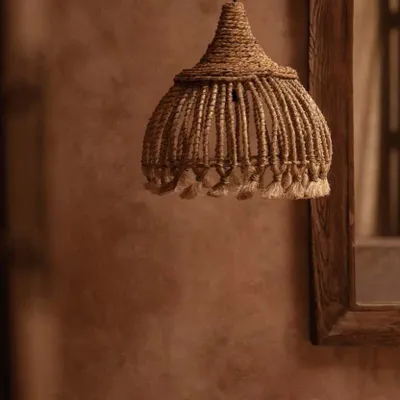 Blinds - The Abaca Tassel Pendant - Natural - S - BAZAR BIZAR LIVING