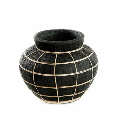 Vases - Le Vase Belly - Noir Naturel - M - BAZAR BIZAR LIVING