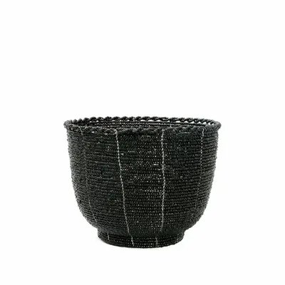 Decorative objects - The Beaded Candy Bowl - Black - M - BAZAR BIZAR LIVING
