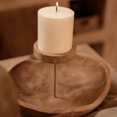 Candlesticks and candle holders - The Candle Plate - Natural - BAZAR BIZAR LIVING