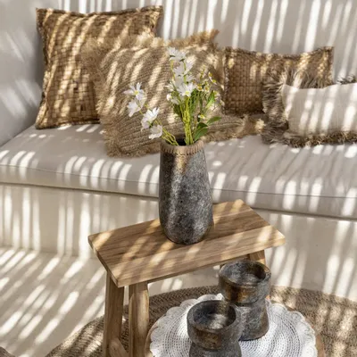 Candlesticks and candle holders - The Gypsy Candle Holder - Antique Grey - L - BAZAR BIZAR LIVING