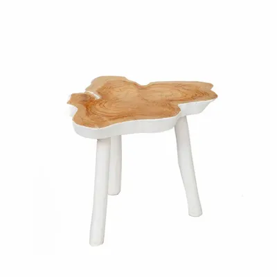 Coffee tables - The Organic Side Table - Natural White - BAZAR BIZAR LIVING