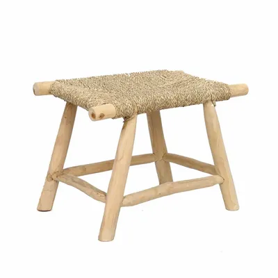 Stools - The Porto Seagrass Stool - Natural - M - BAZAR BIZAR LIVING