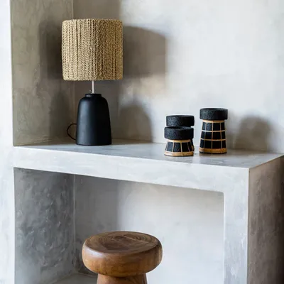 Candlesticks and candle holders - The Serene Candle Holder - Black Natural - L - BAZAR BIZAR LIVING