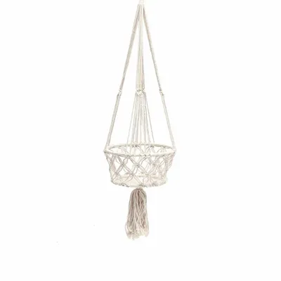 Decorative objects - The Macrame Plant Holder - White - L - BAZAR BIZAR LIVING