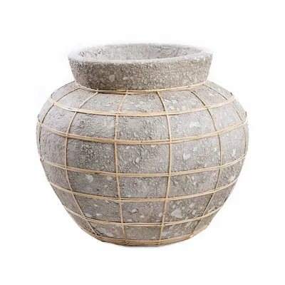Vases - The Belly Vase - Concrete Natural - L - BAZAR BIZAR LIVING