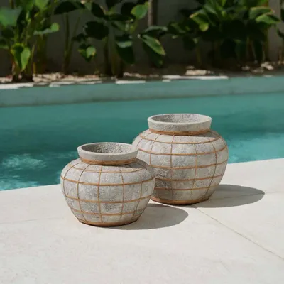 Vases - The Belly Vase - Concrete Natural - L - BAZAR BIZAR LIVING