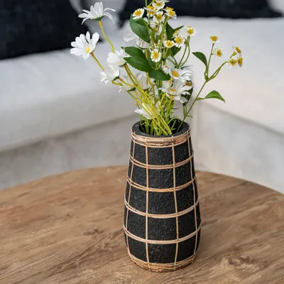 Vases - The Cutie Vase - Black Natural - L - BAZAR BIZAR LIVING