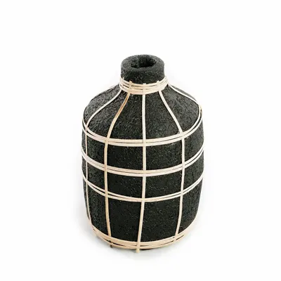 Vases - The Whoopy Vase - Black Natural - M - BAZAR BIZAR LIVING