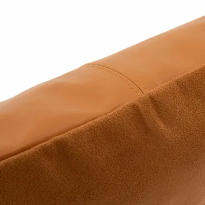 Coussins - La Housse de Coussin Four Leather Panel - Camel - 40x40 - BAZAR BIZAR LIVING