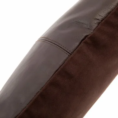 Cushions - The Four Panel Leather Cushion Cover - Choco - 40x40 - BAZAR BIZAR LIVING