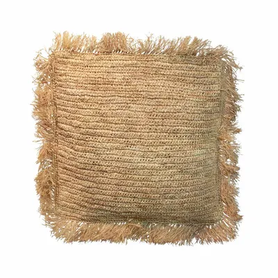 Coussins - La Housse De Coussin Raffia Carré - Naturel - 60x60 - BAZAR BIZAR LIVING