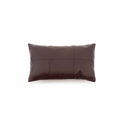 Coussins - La Housse De Coussin Six Leather Panel - Chocolat - 30x50 - BAZAR BIZAR LIVING