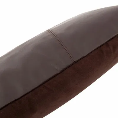 Coussins - La Housse De Coussin Six Leather Panel - Chocolat - 30x50 - BAZAR BIZAR LIVING