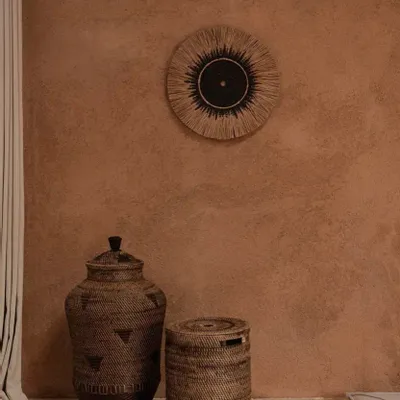 Autres décorations murales - La Décoration Murale En Macramé Et Raphia - Naturel Noir - BAZAR BIZAR LIVING