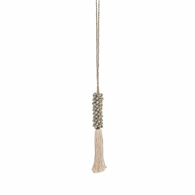 Decorative objects - The Shell & Cotton Tassel - Grey - BAZAR BIZAR LIVING