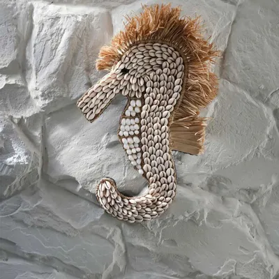 Other wall decoration - The Shell Sea Horse - White - BAZAR BIZAR LIVING
