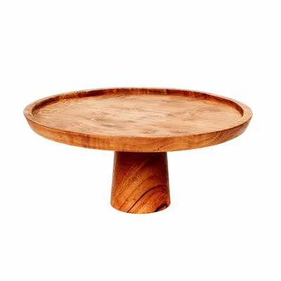 Platter and bowls - The Teak Root Cake Dish - L - BAZAR BIZAR LIVING