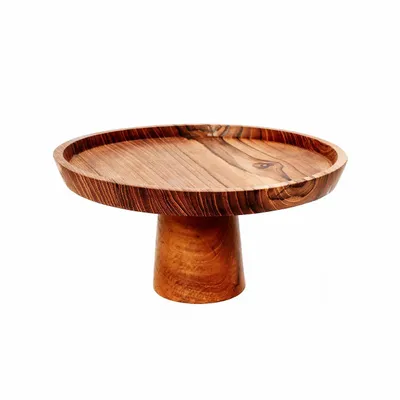 Platter and bowls - The Teak Root Cake Dish - M - BAZAR BIZAR LIVING